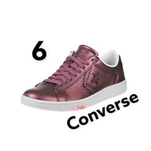 Converse Women’s Pro Leather LP OX Royal Demask White Sneakers [size 6] New